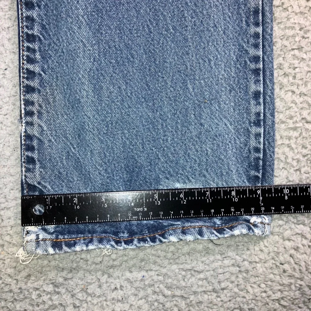 Vtg Levi's 517 Bootcut Jeans Mens 36x32 Blue Distressed Thrashed Punk Grunge Y2K
